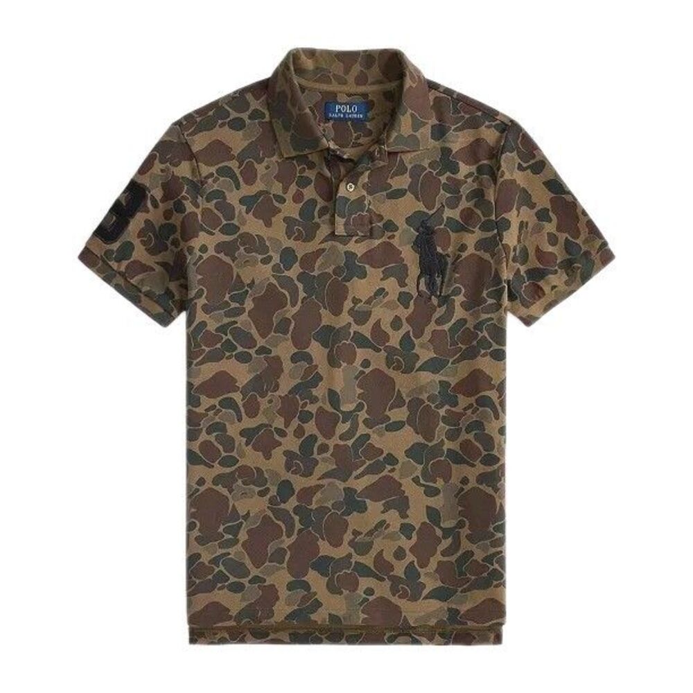 NWT Polo Ralph Lauren Big Pony Camouflage Size Large Custom Slim Fit Polo Shirt